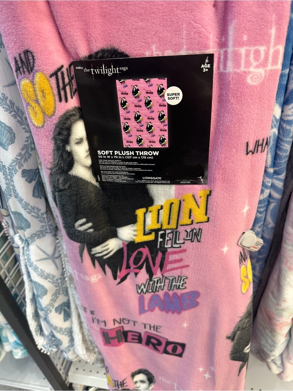 The Twilight Saga Pink Soft Plush Throw Blanket by Lionsgate